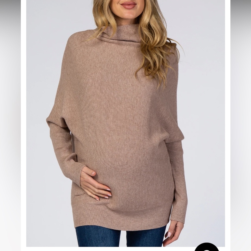 Maternity funnel neck sweater